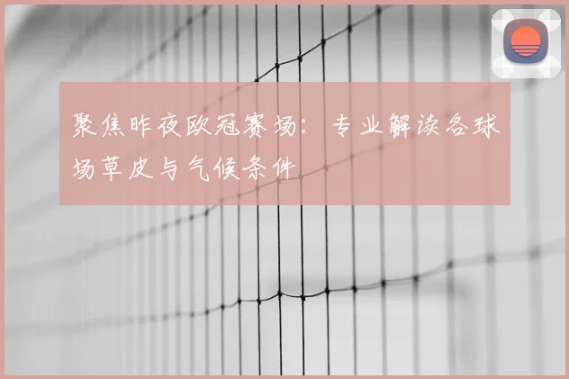 聚焦昨夜欧冠赛场:专业解读各球场草皮与气候条件